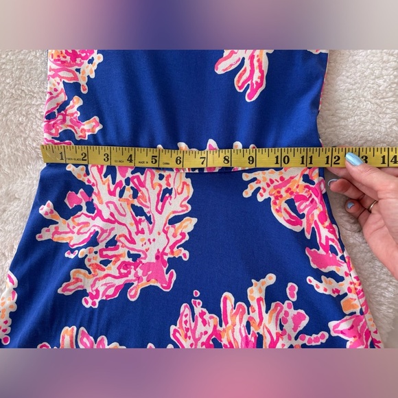 Lilly Pulitzer Strapless Fit & Flare Dress Sz 2XS Blue pink - Picture 8 of 11